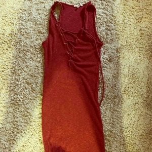 Maroon maxi beach dress!